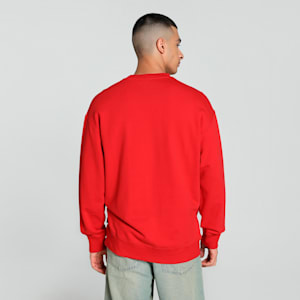 GRAPHICS "Technisch" Men's Relaxed Fit Crew-Neck Sweatshirt, For All Time Red, extralarge-IND